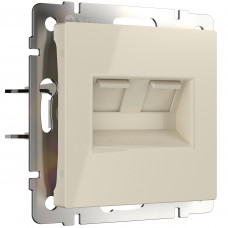 Розетка двойная Ethernet RJ-45 слоновая кость Werkel Встраиваемые механизмы слоновая кость W1181103 Розетка двойная Ethernet RJ-45 слоновая кость Werkel Встраиваемые механизмы слоновая кость W1181103