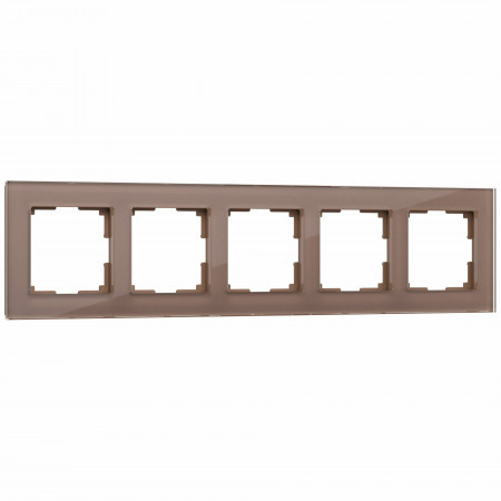 Рамка из стекла на 5 постов Favorit латте Werkel Favorit латте W0051142