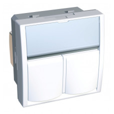 Розетка компьютерная 2xRJ45 Cat.6 Schneider Electric ALTIRA, белый