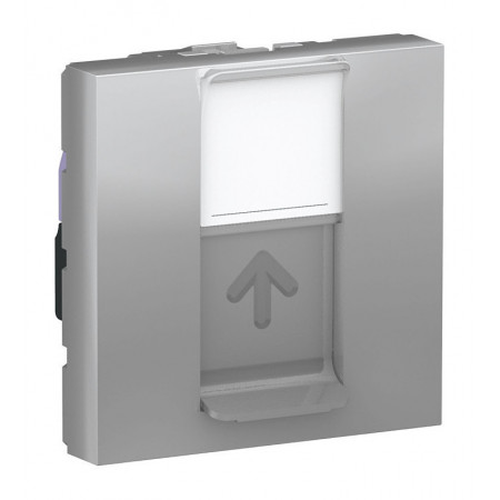 Розетка компьютерная RJ45 Cat.6 Schneider Electric UNICA MODULAR, алюминий
