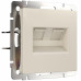 Розетка двойная Ethernet RJ-45 айвори матовый Werkel Встраиваемые механизмы айвори матовые W1181162 Розетка двойная Ethernet RJ-45 айвори матовый Werkel Встраиваемые механизмы айвори матовые W1181162