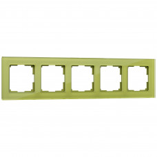 Рамка из стекла на 5 постов Favorit фисташковый Werkel Favorit фисташковый WL01-Frame-05 Рамка из стекла на 5 постов Favorit фисташковый Werkel Favorit фисташковый WL01-Frame-05