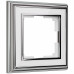Рамка из металла на 1 пост Palacio хром/белый Werkel Palacio хром/белый W0011331