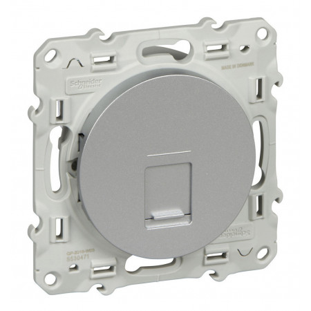 Розетка 1xRJ45 Cat.5e Schneider Electric ODACE, алюминий