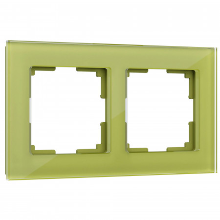 Рамка из стекла на 2 поста Favorit фисташковый Werkel Favorit фисташковый WL01-Frame-02