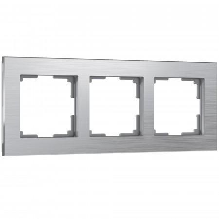 Рамка из металла на 3 поста Аluminium алюминий Werkel Aluminium алюминий W0031706