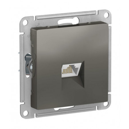 Розетка компьютерная RJ45 Schneider Electric ATLASDESIGN, скрытый монтаж, сталь, ATN000986