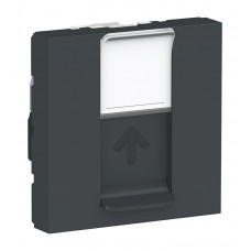 Розетка компьютерная RJ45 Cat.6 Schneider Electric UNICA MODULAR, антрацит