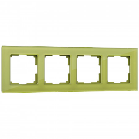 Рамка из стекла на 4 поста Favorit фисташковый Werkel Favorit фисташковый WL01-Frame-04