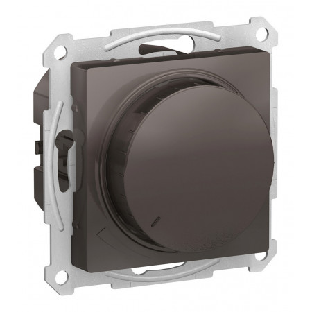 Светорегулятор поворотно-нажимной Schneider Electric ATLASDESIGN, 630 Вт, для LED 10-315 Вт/ВА, мокко