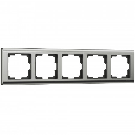 Рамка из металла на 5 постов Metallic глянцевый никель Werkel Metallic W0051602