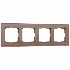 Рамка из стекла на 4 поста Favorit латте Werkel Favorit латте W0041142 Рамка из стекла на 4 поста Favorit латте Werkel Favorit латте W0041142