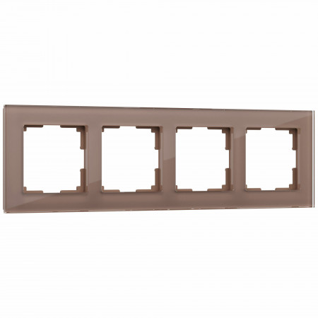 Рамка из стекла на 4 поста Favorit латте Werkel Favorit латте W0041142
