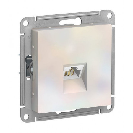 Розетка компьютерная RJ45 Schneider Electric ATLASDESIGN, скрытый монтаж, жемчуг, ATN000486