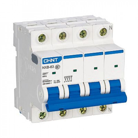 Автоматический выключатель NXB-63S 4P 63А 4.5kA х-ка C (R) CHINT