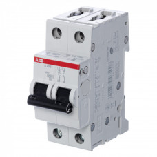 Автоматический выключатель ABB S202 2P 6А (С) 6kA 2CDS252001R0064