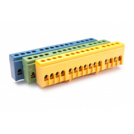 Шина нулевая Elestarpro 15 в корпусе на DIN (жёлт.) 6х9мм² ElestarPro