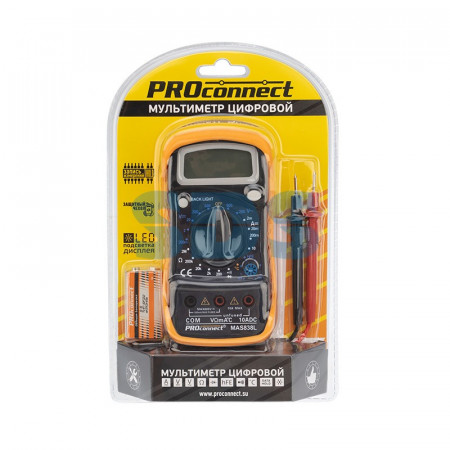 Портативный мультиметр MAS838L (DT858L) PROconnect Rexant