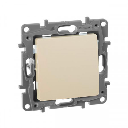 Переключатель проходной одноклавишный 10AХ 250В Слоновая кость. Legrand. Etika