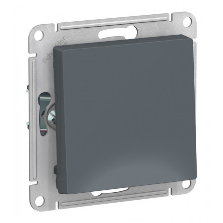 Выключатель 1-клавишный кнопочный Schneider Electric ATLASDESIGN, скрытый монтаж, грифель
