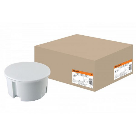 Коробка распаячная СП D80х40мм, крышка, серая, IP20, TDM TDM