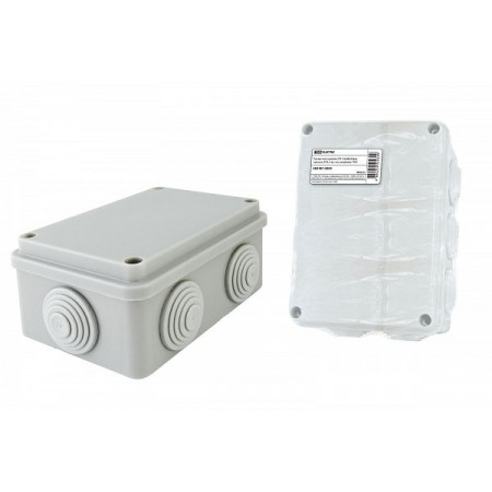 Коробка распаячная ОП 120х80х50мм, крышка, IP55, 6 вх. инд. штрихкод TDM TDM