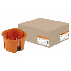 Коробка установочная СП D65х45мм, саморезы, пл. лапки, оранжевая, IP20, TDM TDM